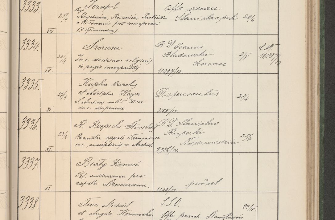 Zdjęcie nr 340 dla obiektu archiwalnego: Protocollum Consistorii lat. Leop. 1914