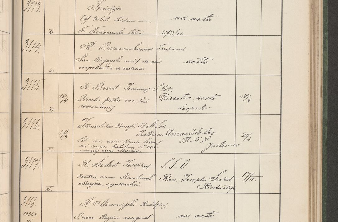Zdjęcie nr 318 dla obiektu archiwalnego: Protocollum Consistorii lat. Leop. 1914