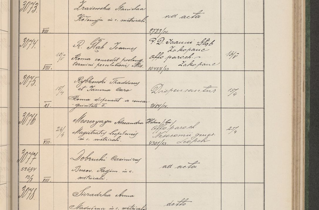 Zdjęcie nr 314 dla obiektu archiwalnego: Protocollum Consistorii lat. Leop. 1914