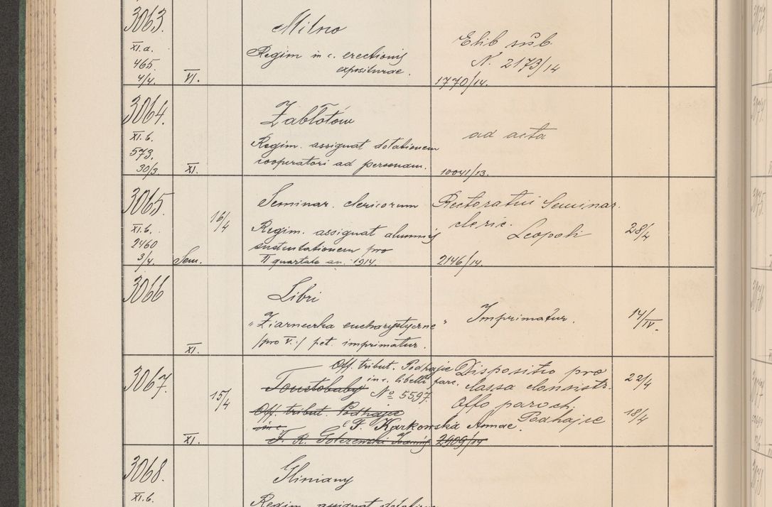 Zdjęcie nr 313 dla obiektu archiwalnego: Protocollum Consistorii lat. Leop. 1914