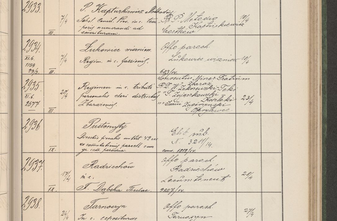 Zdjęcie nr 300 dla obiektu archiwalnego: Protocollum Consistorii lat. Leop. 1914