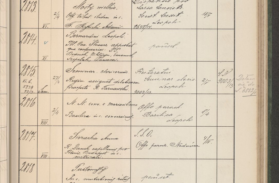 Zdjęcie nr 288 dla obiektu archiwalnego: Protocollum Consistorii lat. Leop. 1914