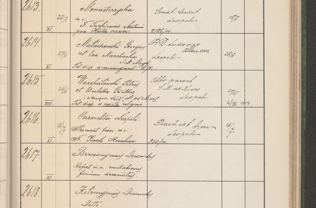 Zdjęcie nr 268 dla obiektu archiwalnego: Protocollum Consistorii lat. Leop. 1914