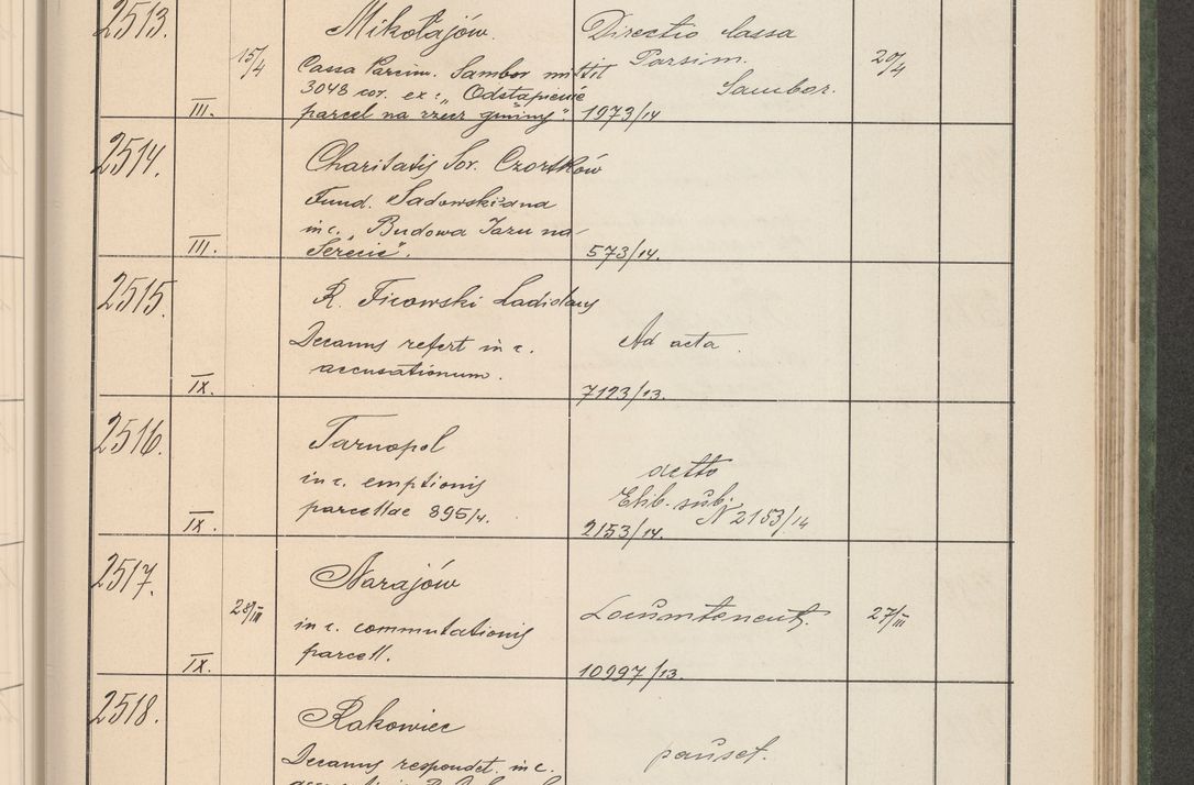 Zdjęcie nr 258 dla obiektu archiwalnego: Protocollum Consistorii lat. Leop. 1914