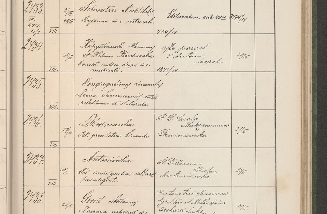 Zdjęcie nr 250 dla obiektu archiwalnego: Protocollum Consistorii lat. Leop. 1914