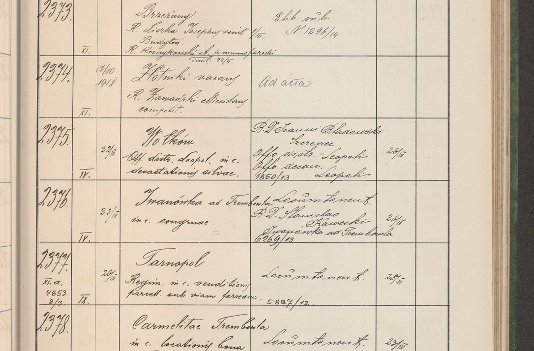 Zdjęcie nr 244 dla obiektu archiwalnego: Protocollum Consistorii lat. Leop. 1914