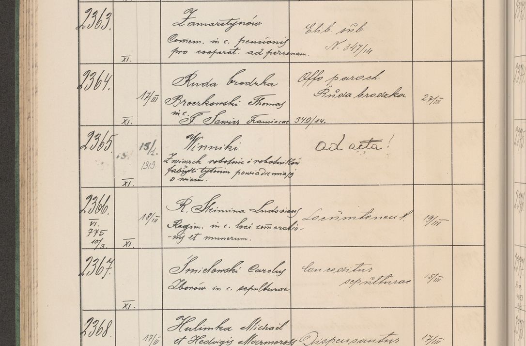 Zdjęcie nr 243 dla obiektu archiwalnego: Protocollum Consistorii lat. Leop. 1914