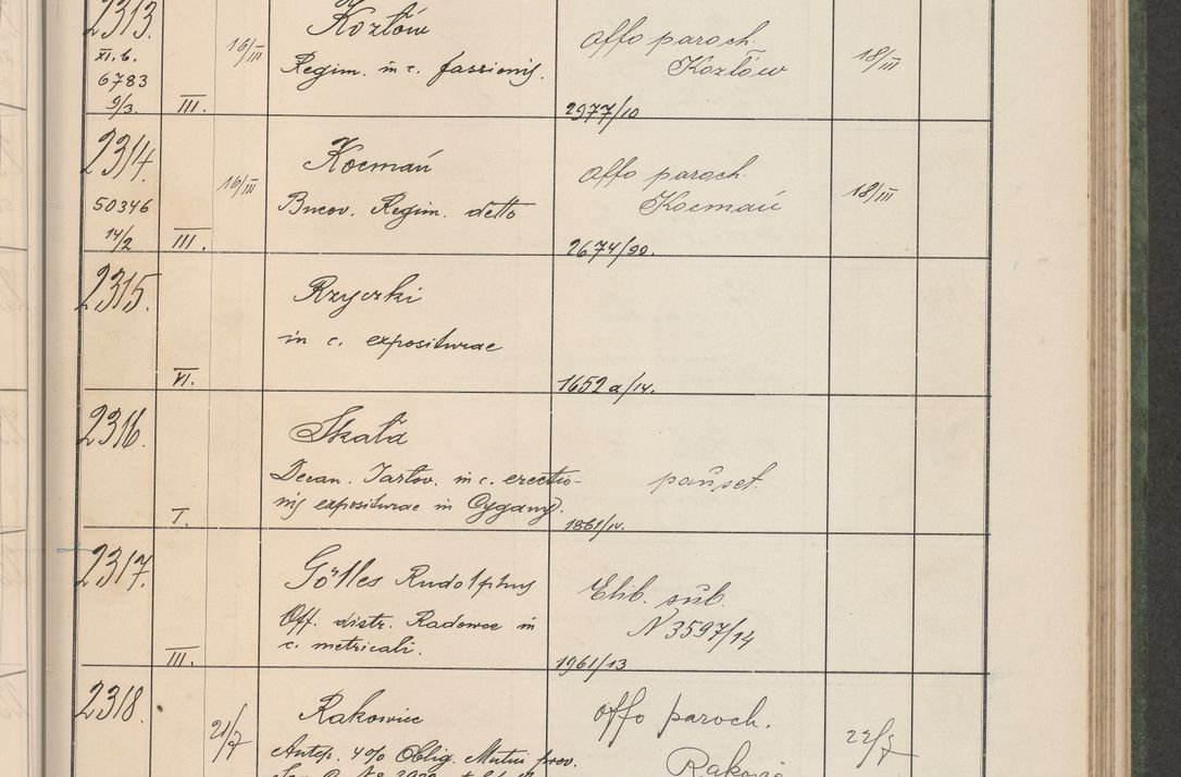 Zdjęcie nr 238 dla obiektu archiwalnego: Protocollum Consistorii lat. Leop. 1914