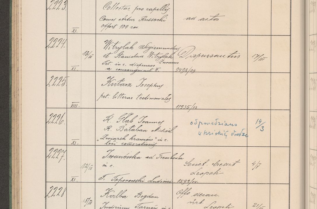 Zdjęcie nr 229 dla obiektu archiwalnego: Protocollum Consistorii lat. Leop. 1914