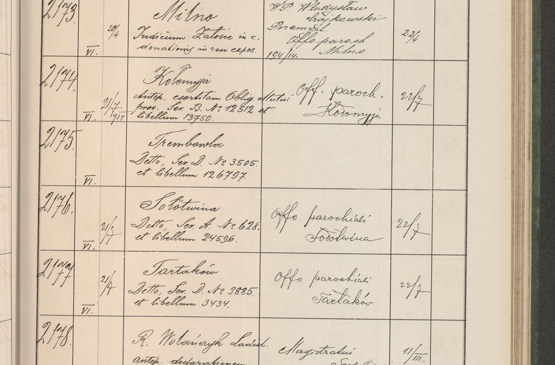 Zdjęcie nr 224 dla obiektu archiwalnego: Protocollum Consistorii lat. Leop. 1914