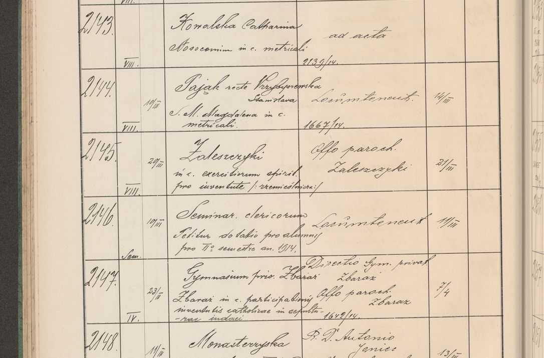 Zdjęcie nr 221 dla obiektu archiwalnego: Protocollum Consistorii lat. Leop. 1914