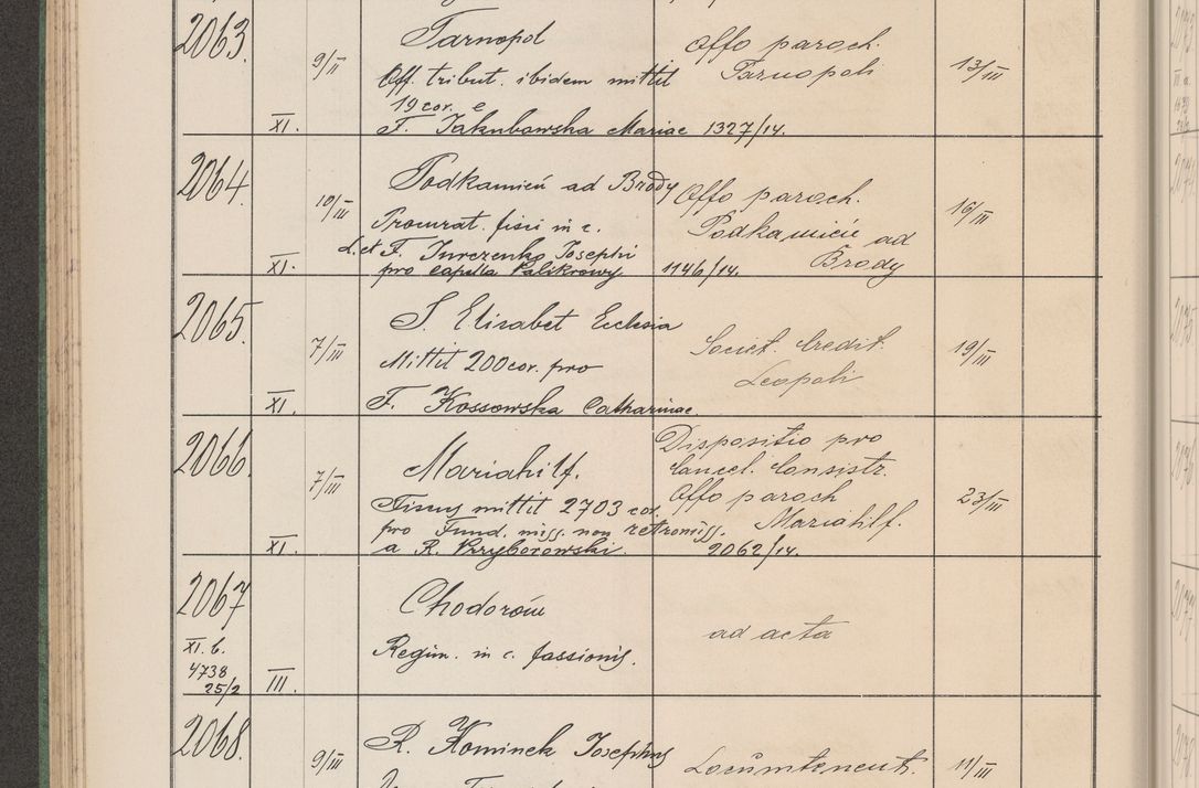 Zdjęcie nr 213 dla obiektu archiwalnego: Protocollum Consistorii lat. Leop. 1914