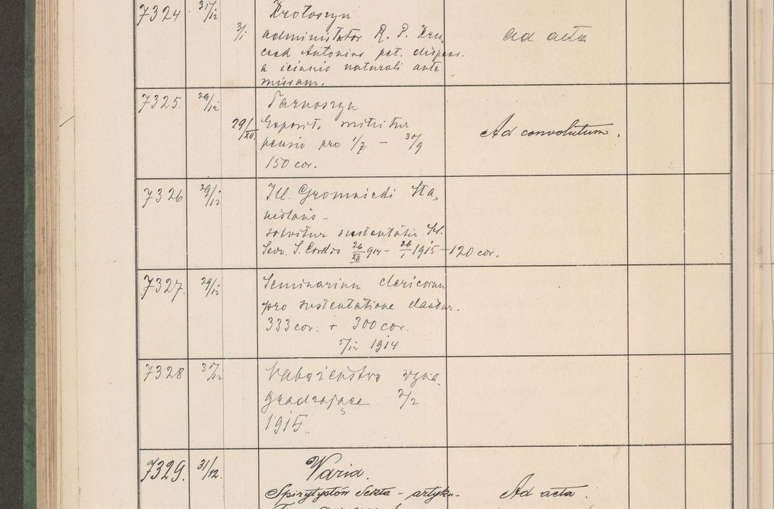 Zdjęcie nr 741 dla obiektu archiwalnego: Protocollum Consistorii lat. Leop. 1914