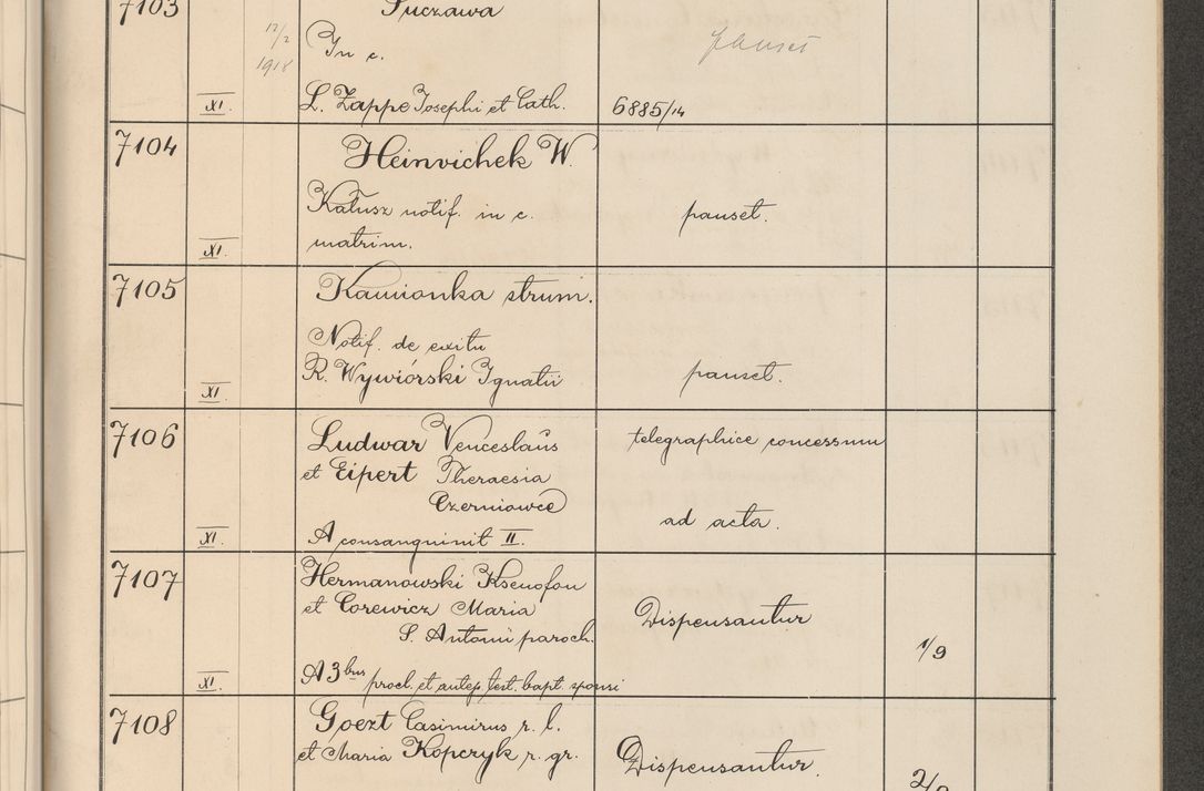 Zdjęcie nr 718 dla obiektu archiwalnego: Protocollum Consistorii lat. Leop. 1914