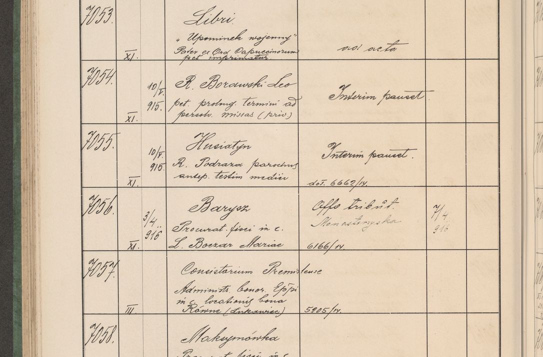 Zdjęcie nr 713 dla obiektu archiwalnego: Protocollum Consistorii lat. Leop. 1914