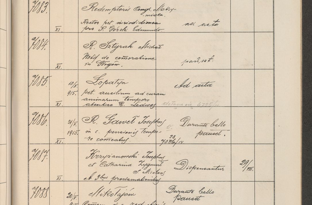 Zdjęcie nr 716 dla obiektu archiwalnego: Protocollum Consistorii lat. Leop. 1914