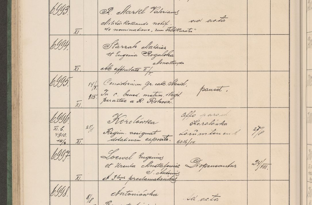 Zdjęcie nr 707 dla obiektu archiwalnego: Protocollum Consistorii lat. Leop. 1914