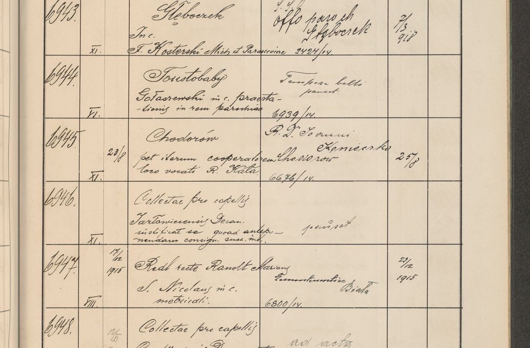 Zdjęcie nr 702 dla obiektu archiwalnego: Protocollum Consistorii lat. Leop. 1914