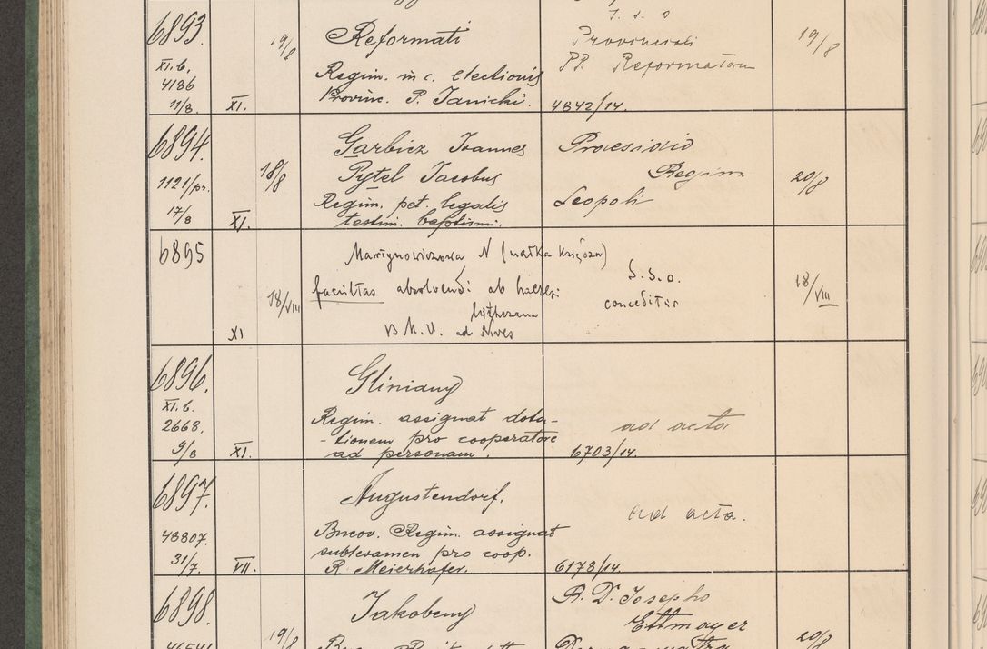 Zdjęcie nr 697 dla obiektu archiwalnego: Protocollum Consistorii lat. Leop. 1914