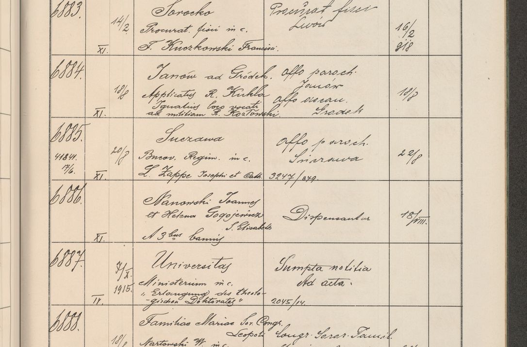 Zdjęcie nr 696 dla obiektu archiwalnego: Protocollum Consistorii lat. Leop. 1914