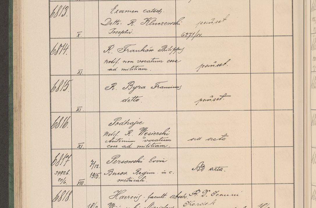 Zdjęcie nr 689 dla obiektu archiwalnego: Protocollum Consistorii lat. Leop. 1914