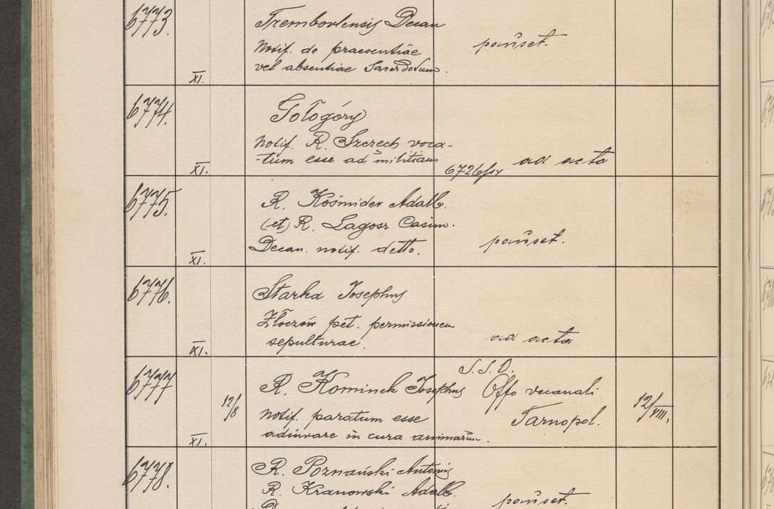 Zdjęcie nr 685 dla obiektu archiwalnego: Protocollum Consistorii lat. Leop. 1914