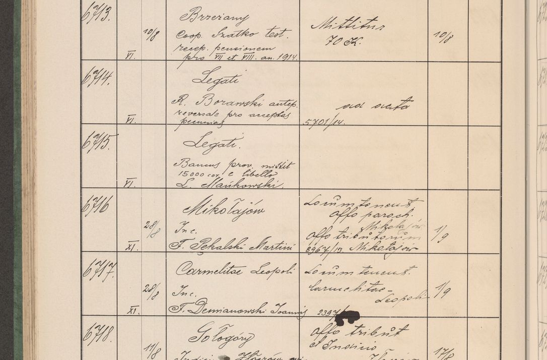 Zdjęcie nr 679 dla obiektu archiwalnego: Protocollum Consistorii lat. Leop. 1914
