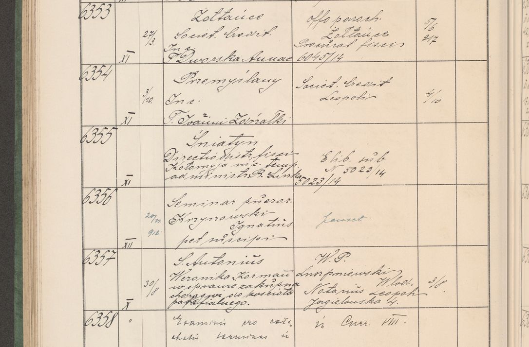 Zdjęcie nr 643 dla obiektu archiwalnego: Protocollum Consistorii lat. Leop. 1914