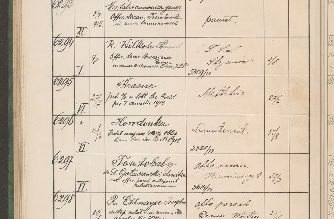 Zdjęcie nr 637 dla obiektu archiwalnego: Protocollum Consistorii lat. Leop. 1914