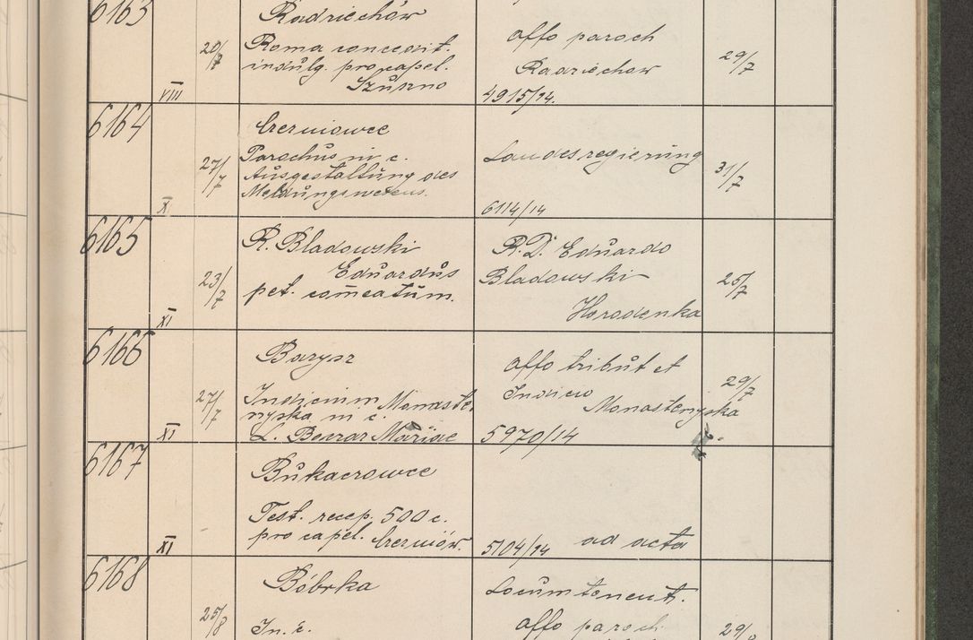 Zdjęcie nr 624 dla obiektu archiwalnego: Protocollum Consistorii lat. Leop. 1914