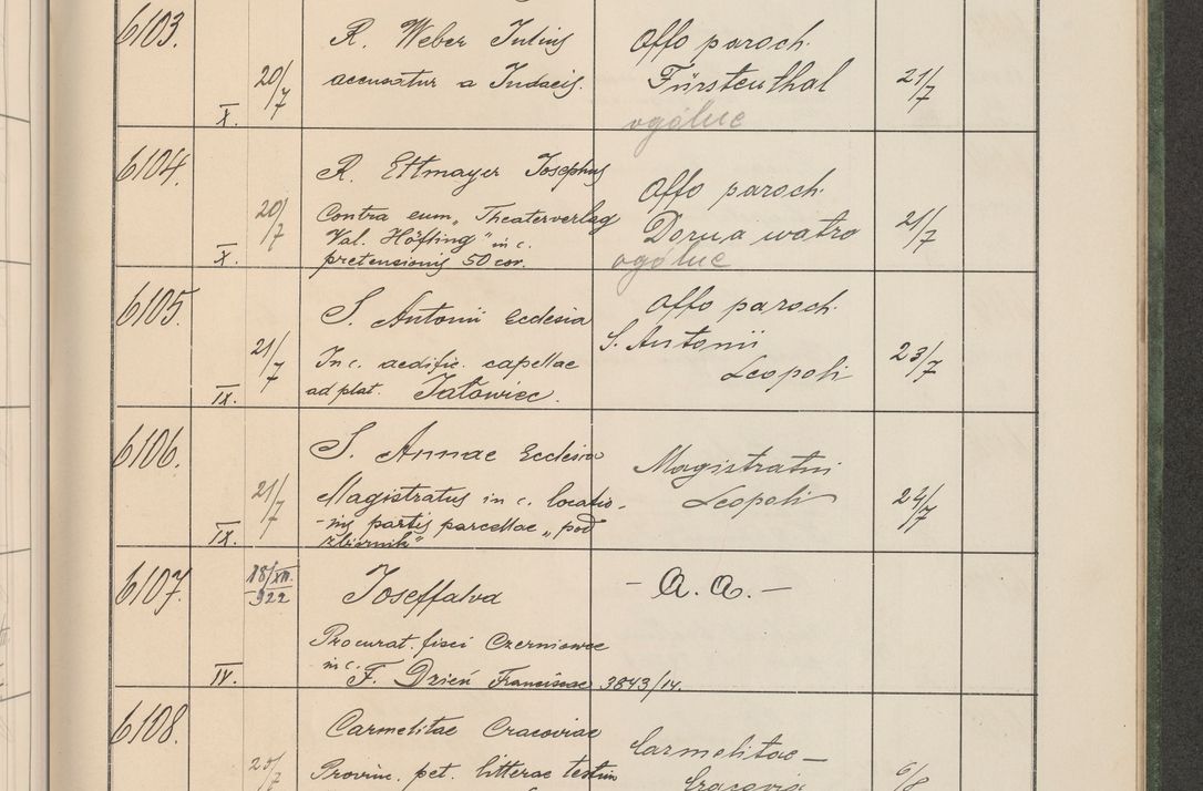 Zdjęcie nr 618 dla obiektu archiwalnego: Protocollum Consistorii lat. Leop. 1914