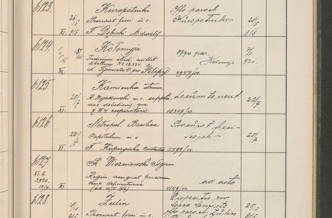 Zdjęcie nr 620 dla obiektu archiwalnego: Protocollum Consistorii lat. Leop. 1914