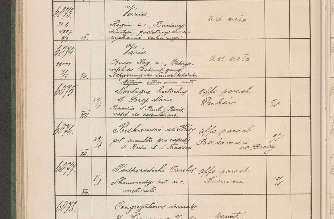 Zdjęcie nr 615 dla obiektu archiwalnego: Protocollum Consistorii lat. Leop. 1914