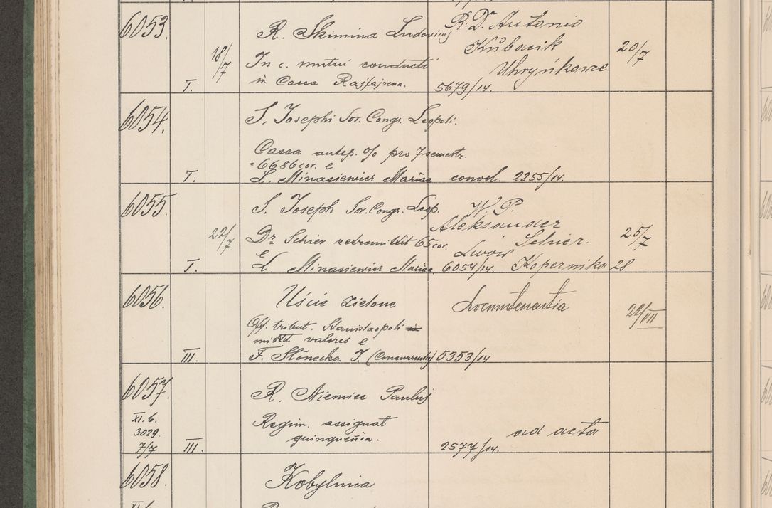 Zdjęcie nr 613 dla obiektu archiwalnego: Protocollum Consistorii lat. Leop. 1914
