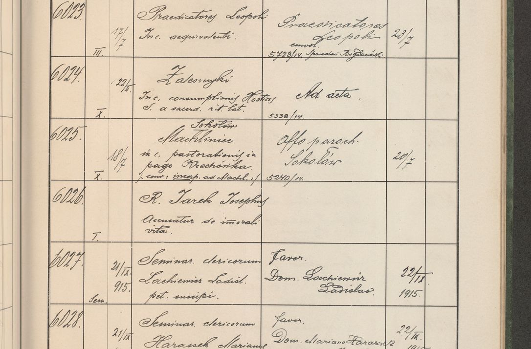 Zdjęcie nr 610 dla obiektu archiwalnego: Protocollum Consistorii lat. Leop. 1914