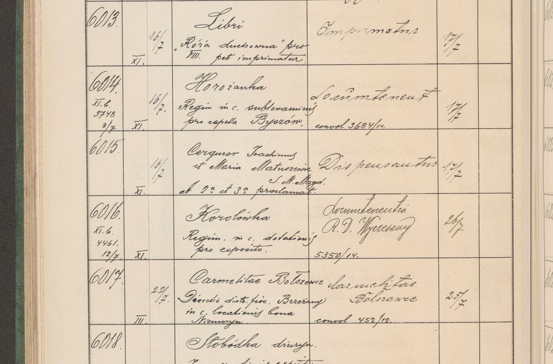 Zdjęcie nr 609 dla obiektu archiwalnego: Protocollum Consistorii lat. Leop. 1914