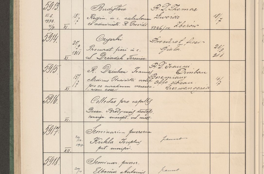 Zdjęcie nr 599 dla obiektu archiwalnego: Protocollum Consistorii lat. Leop. 1914
