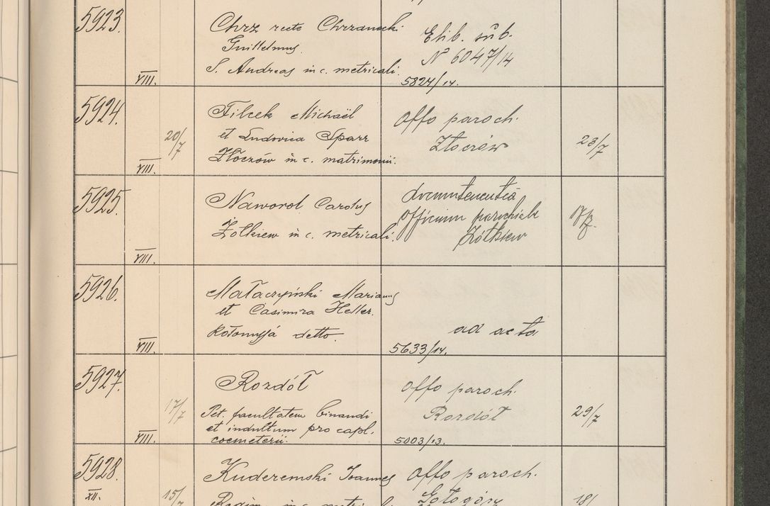 Zdjęcie nr 600 dla obiektu archiwalnego: Protocollum Consistorii lat. Leop. 1914