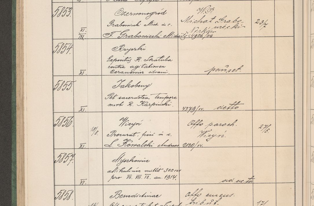 Zdjęcie nr 593 dla obiektu archiwalnego: Protocollum Consistorii lat. Leop. 1914