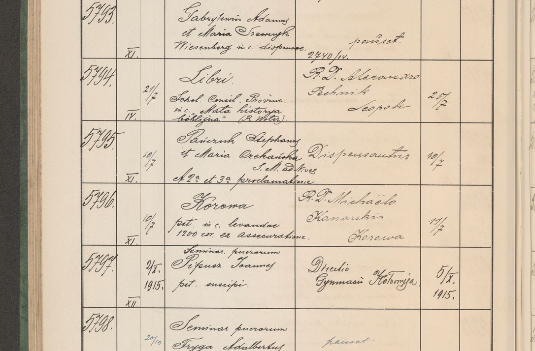 Zdjęcie nr 587 dla obiektu archiwalnego: Protocollum Consistorii lat. Leop. 1914