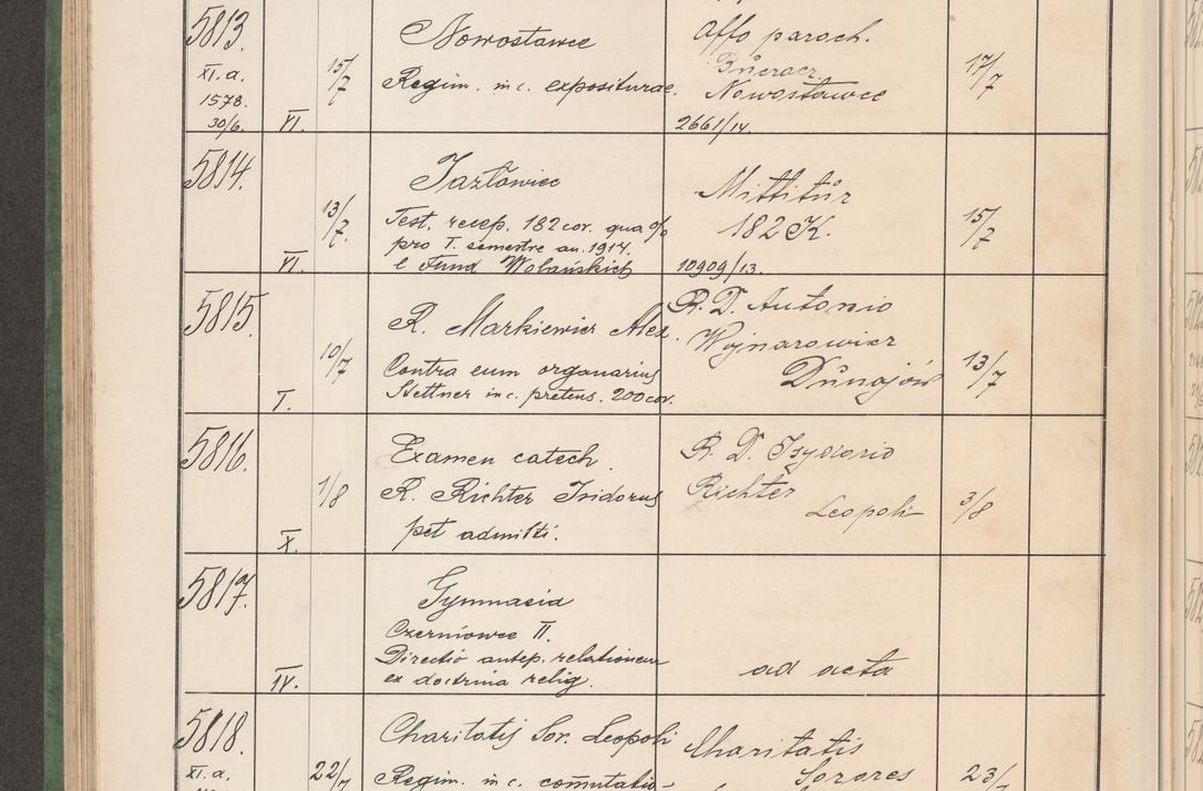 Zdjęcie nr 589 dla obiektu archiwalnego: Protocollum Consistorii lat. Leop. 1914