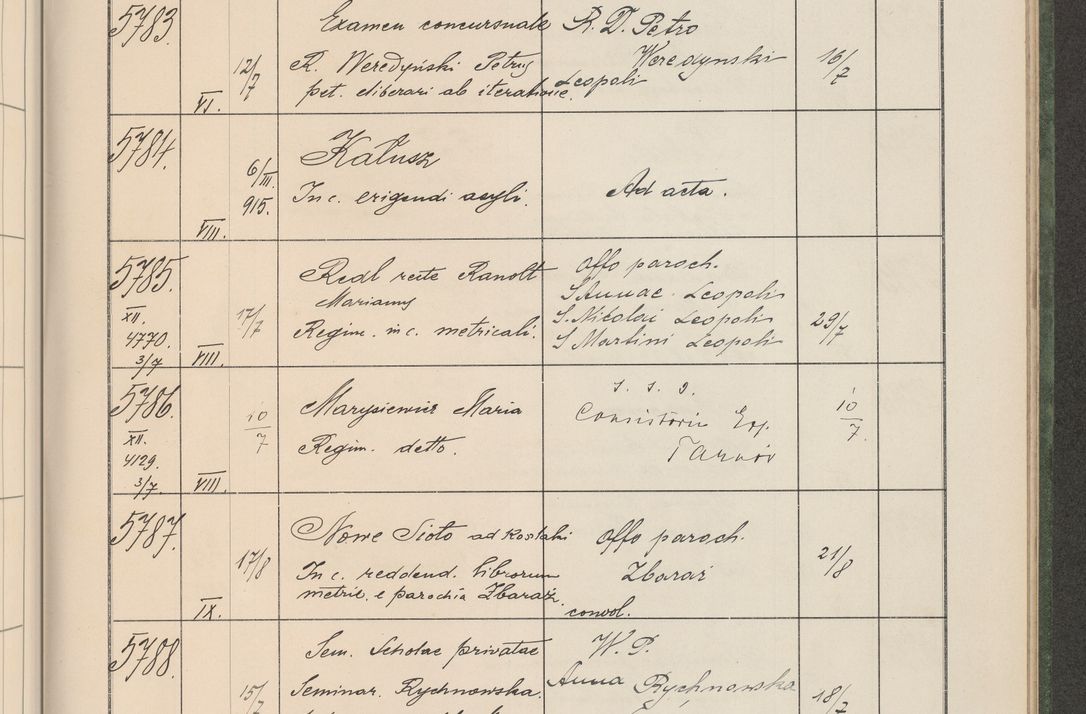 Zdjęcie nr 586 dla obiektu archiwalnego: Protocollum Consistorii lat. Leop. 1914