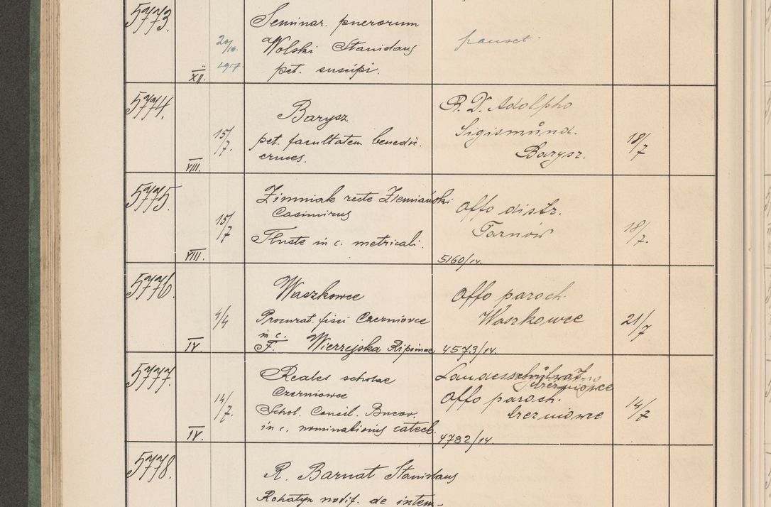 Zdjęcie nr 585 dla obiektu archiwalnego: Protocollum Consistorii lat. Leop. 1914