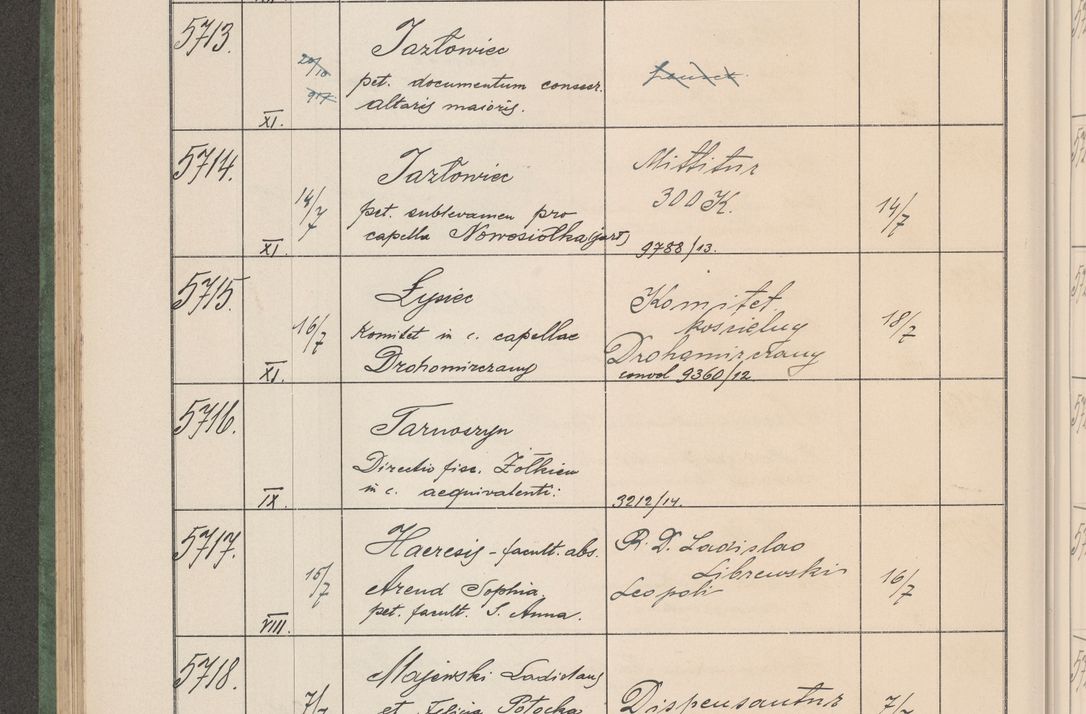 Zdjęcie nr 579 dla obiektu archiwalnego: Protocollum Consistorii lat. Leop. 1914