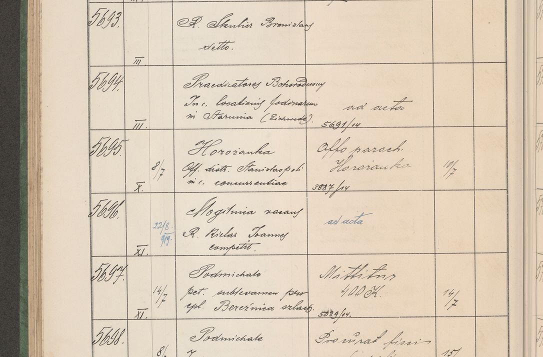 Zdjęcie nr 577 dla obiektu archiwalnego: Protocollum Consistorii lat. Leop. 1914