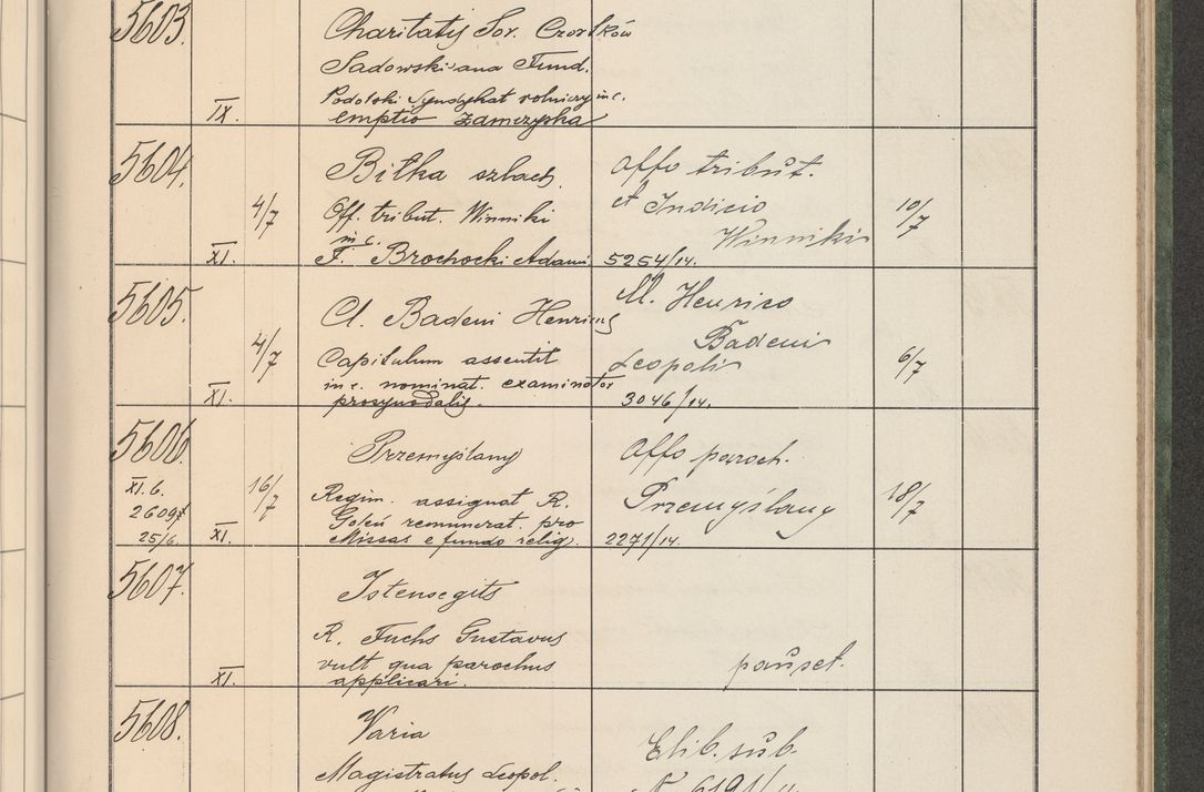 Zdjęcie nr 568 dla obiektu archiwalnego: Protocollum Consistorii lat. Leop. 1914