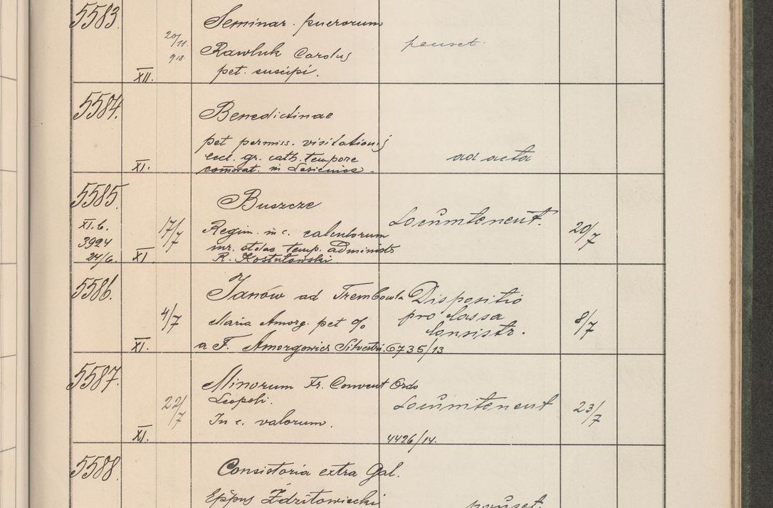 Zdjęcie nr 566 dla obiektu archiwalnego: Protocollum Consistorii lat. Leop. 1914