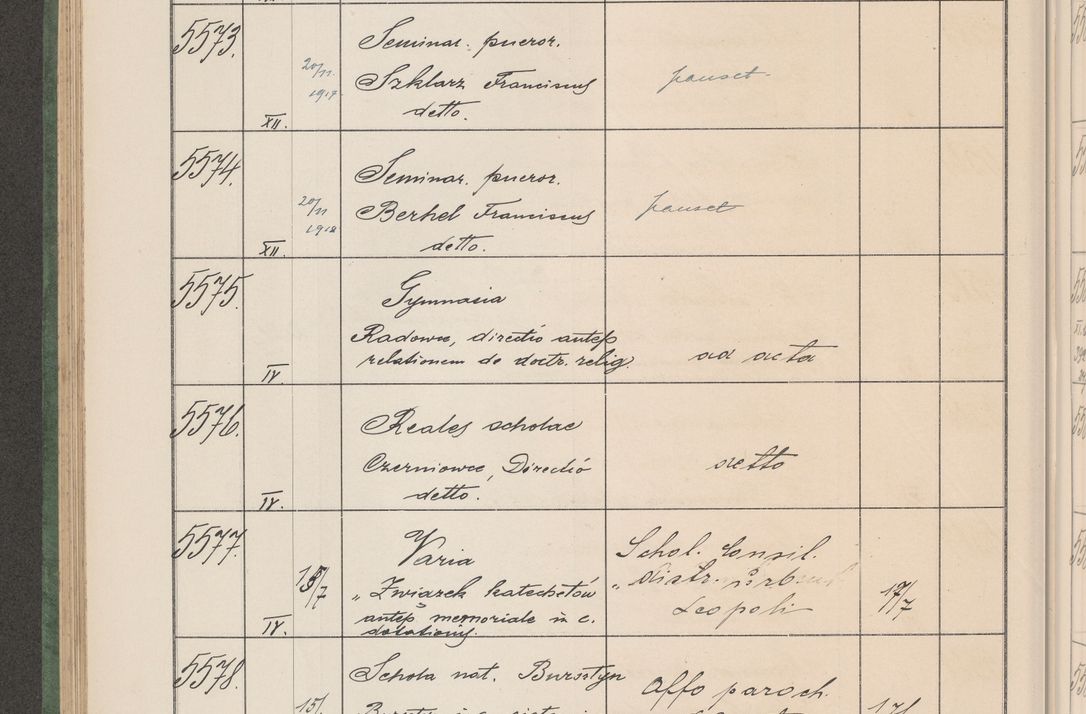 Zdjęcie nr 565 dla obiektu archiwalnego: Protocollum Consistorii lat. Leop. 1914