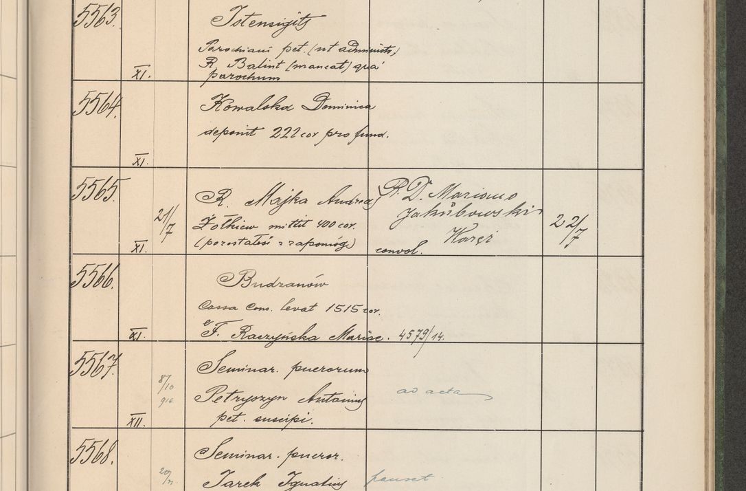 Zdjęcie nr 564 dla obiektu archiwalnego: Protocollum Consistorii lat. Leop. 1914