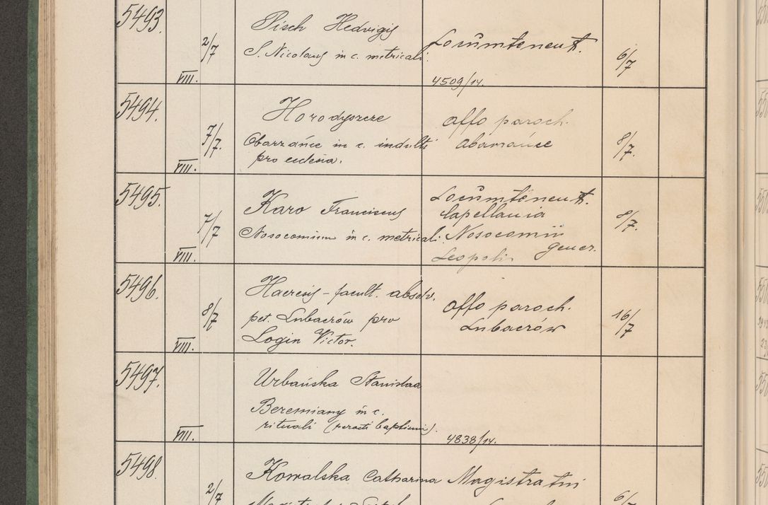 Zdjęcie nr 557 dla obiektu archiwalnego: Protocollum Consistorii lat. Leop. 1914